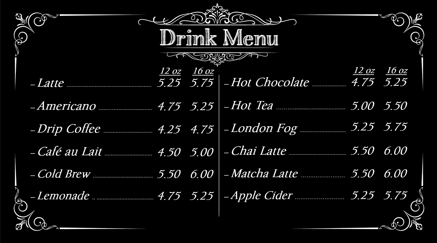 drink menu 1